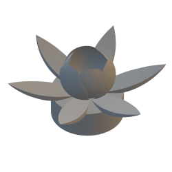 Fichie STL Fleur de Nénuphare avec Intégration de LED de 3mm