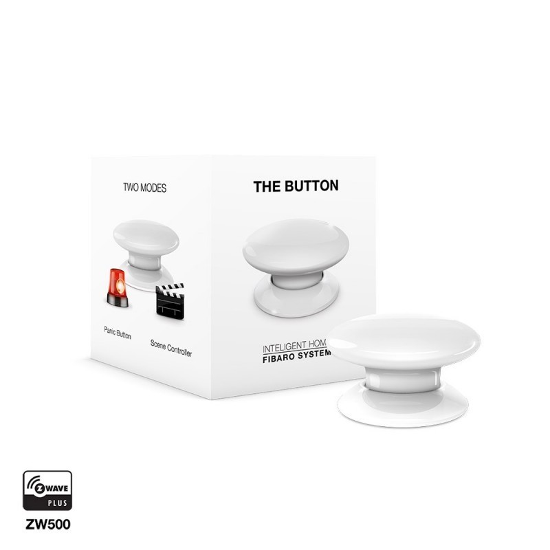 FIBARO - Bouton Connecté Blanc The Button Z-Wave Plus