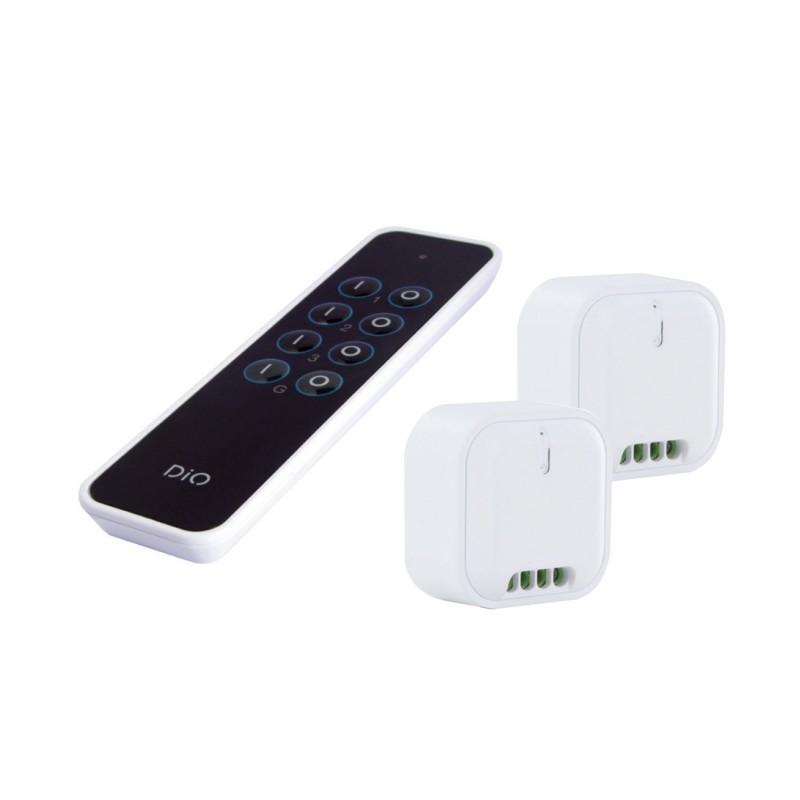 DIO Pack de 2 Mini Prises DiO Connect WiFi et 433MHz avec télécommande 