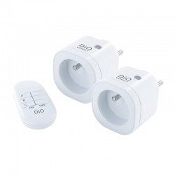 Di-O - Pack de 2 mini-prises et télécommande Wi-Fi/433MHz