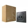 FIBARO - Prise murale 2 ports Ethernet Walli N Ethernet Outlet Anthracite