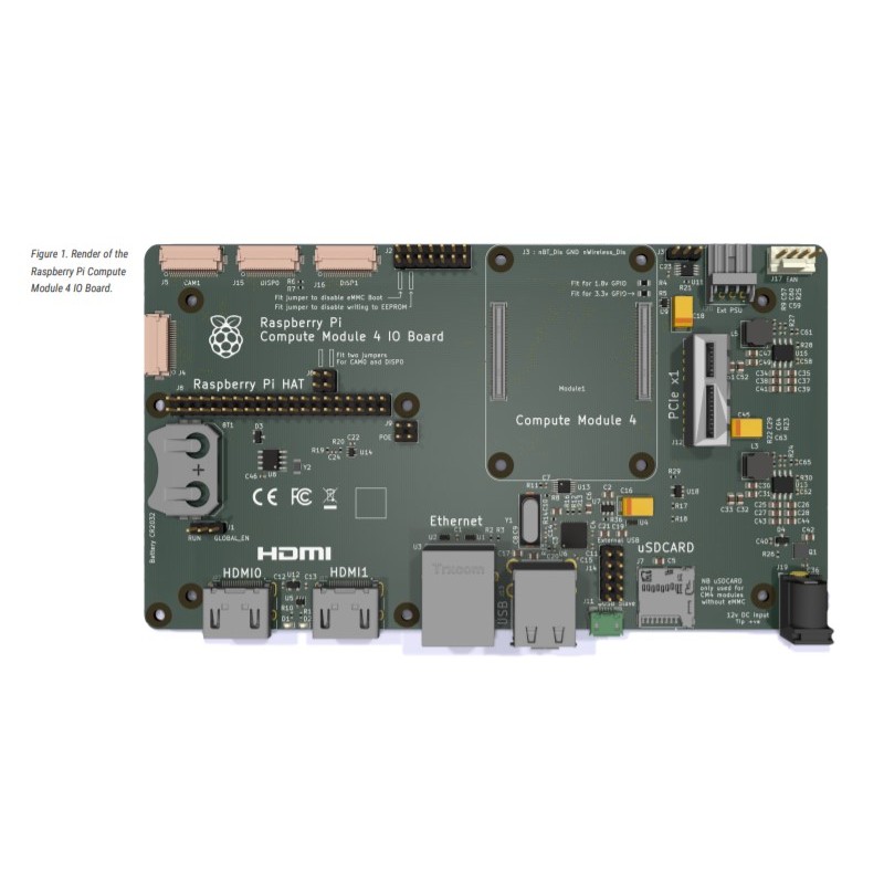 RASPBERRY PI - Compute Module Raspberry Pi , Carte 4 I/O, BCM2711, ARM ...