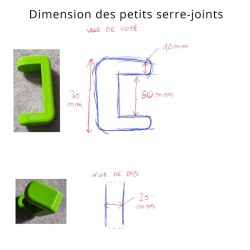 EDI - Petit Serre-Joint Plastique PLA Vert Clair